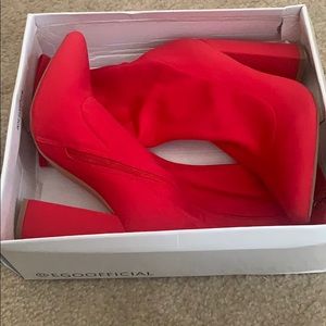 Red Ankle bootie
